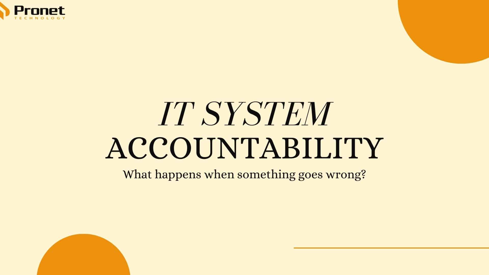 IT System Accountability